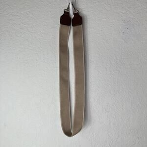 Mexican Crossbody bag Shoulder Strap Replacement, Tan fabric and silver hardware